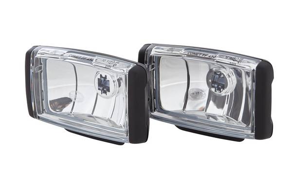 HELLA 1FB 010 951-821 FF/Halogen-Fernscheinwerfersatz - Comet FF 450 - 12V - rechteckig - Anbau - gl