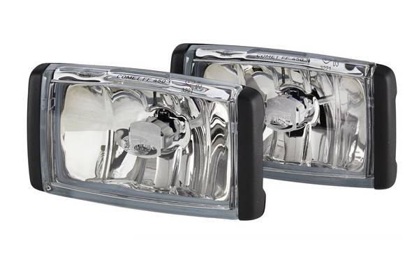 HELLA 1NB 010 951-831 FF/Halogen-Nebelscheinwerfersatz - Comet FF 450 - 12/24V - rechteckig - Anbau