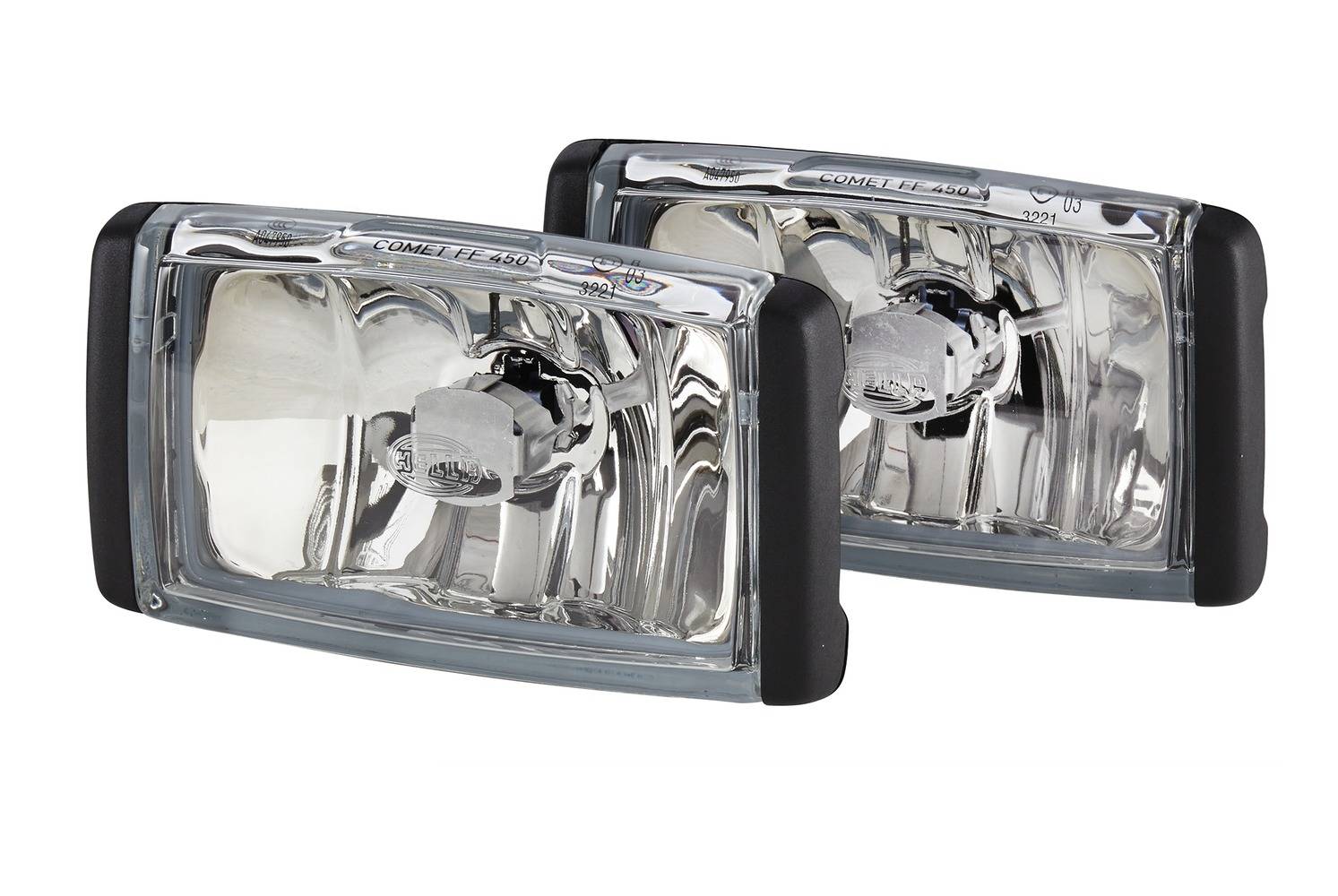 HELLA 1NB 010 951-831 FF/Halogen-Nebelscheinwerfersatz - Comet FF 450 - 12/24V - rechteckig - Anbau-0