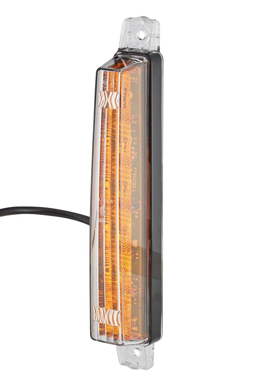 HELLA 2BA 012 846-011 Blinkleuchte - LED - 12V - Anbau - Lichtscheibenfarbe: gelb - vorne-0