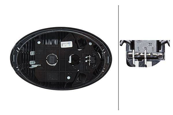 HELLA 2JA 009 294-001 Innenraumleuchte - 12V - oval - 5W - W5W - Einbau - Lichtscheibenfarbe: transp-2