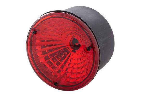 HELLA 2NE 964 169-521 Nebelschlussleuchte - 12/24V - rund - Anbau/Einbau - Lichtscheibenfarbe: rot -