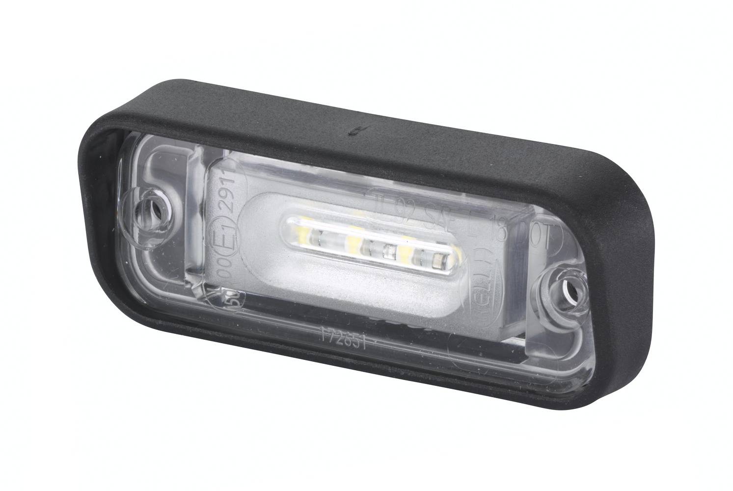 HELLA 2KA 010 278-411 Kennzeichenleuchte - LED - 12V - Einbau - Stecker: Flachsteckhülse - oben