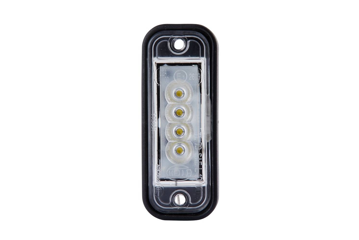 HELLA 2KA 010 278-311 Kennzeichenleuchte - LED - 12V - Einbau - LED-Lichtfarbe: weiß - Stecker: Flac-1
