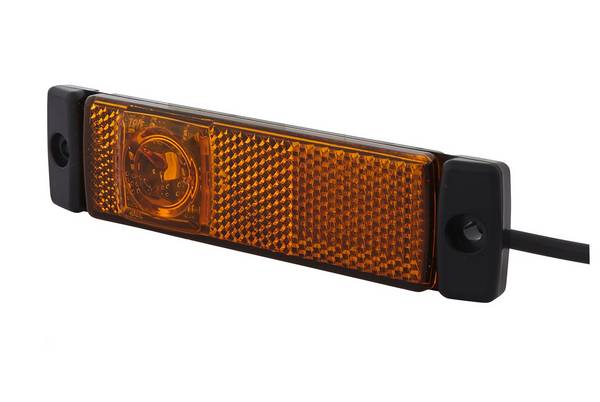 HELLA 2PS 008 645-891 Seitenmarkierungsleuchte - LED - 24V - Anbau - LED-Lichtfarbe: gelb - Kabel: 5