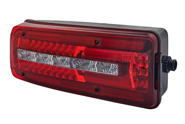 HELLA 2VD 012 381-011 Heckleuchte - Truck Full LED - LED - 24V - Stecker: DIN - 7-polig - links
