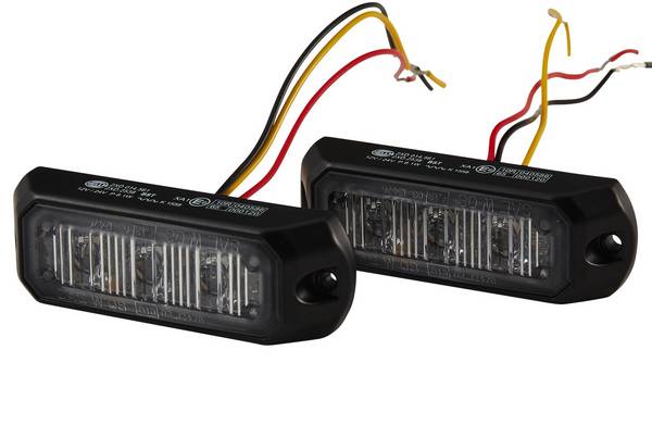 HELLA 2XD 014 561-201 LED-Blitz-Kennleuchte - BST - 12/24V - gelb - Anbau/geschraubt - glasklar - ge