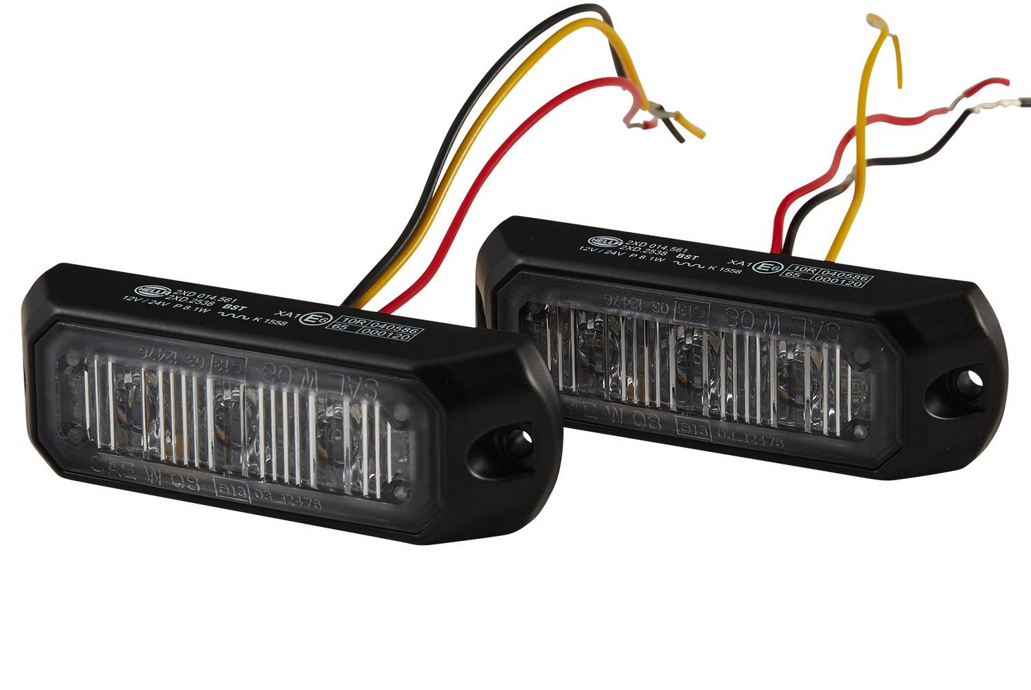 HELLA 2XD 014 561-201 LED-Blitz-Kennleuchte - BST - 12/24V - gelb - Anbau/geschraubt - glasklar - ge-0