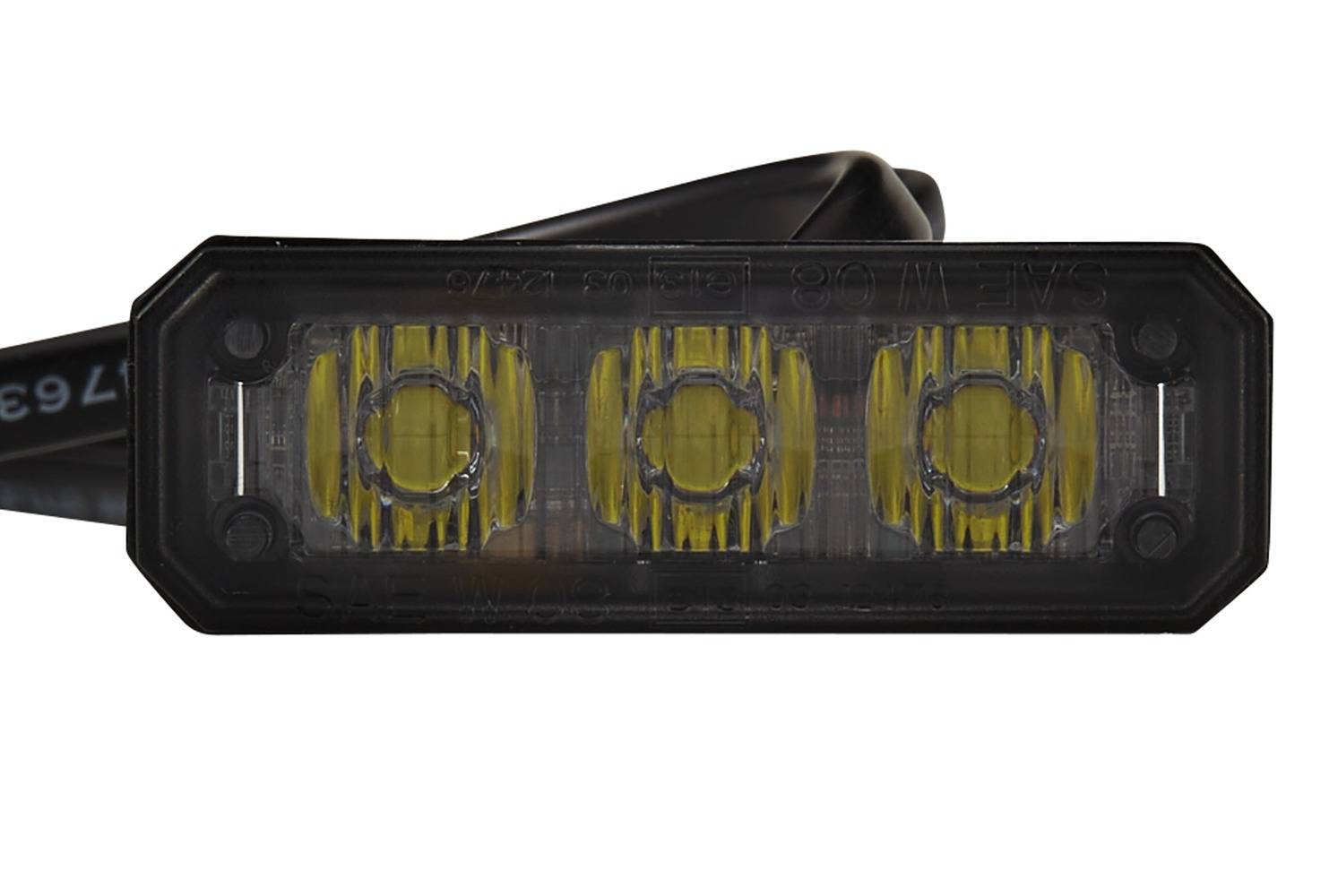 HELLA 2XD 014 561-901 LED-Blitz-Kennleuchte - BST - 12/24V - weiß - Anbau/geschraubt - glasklar - we-1
