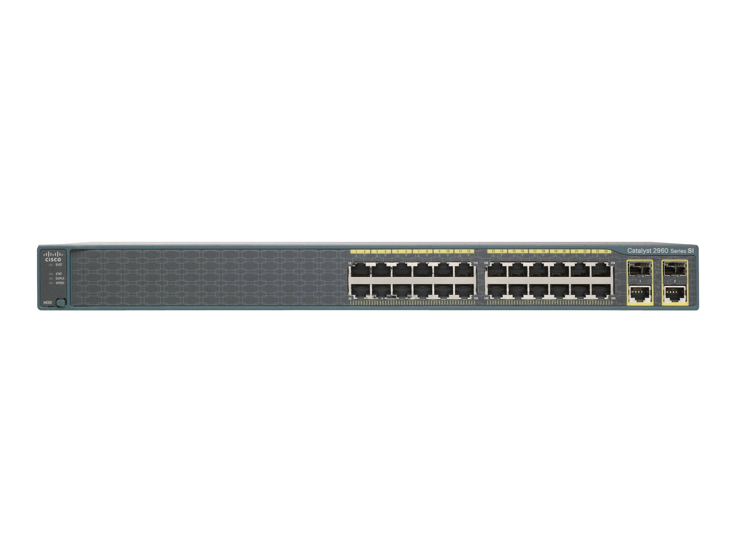Cisco Catalyst WS-C2960+24TC-S Netzwerk-Switch Managed L2 Fast Ethernet (10/100) Schwarz - Netzwerktechnik-0