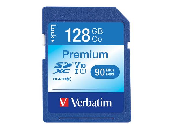 Verbatim Premium - Flash-Speicherkarte - 128 GB - UHS Class 1 / Class10 - 600x -