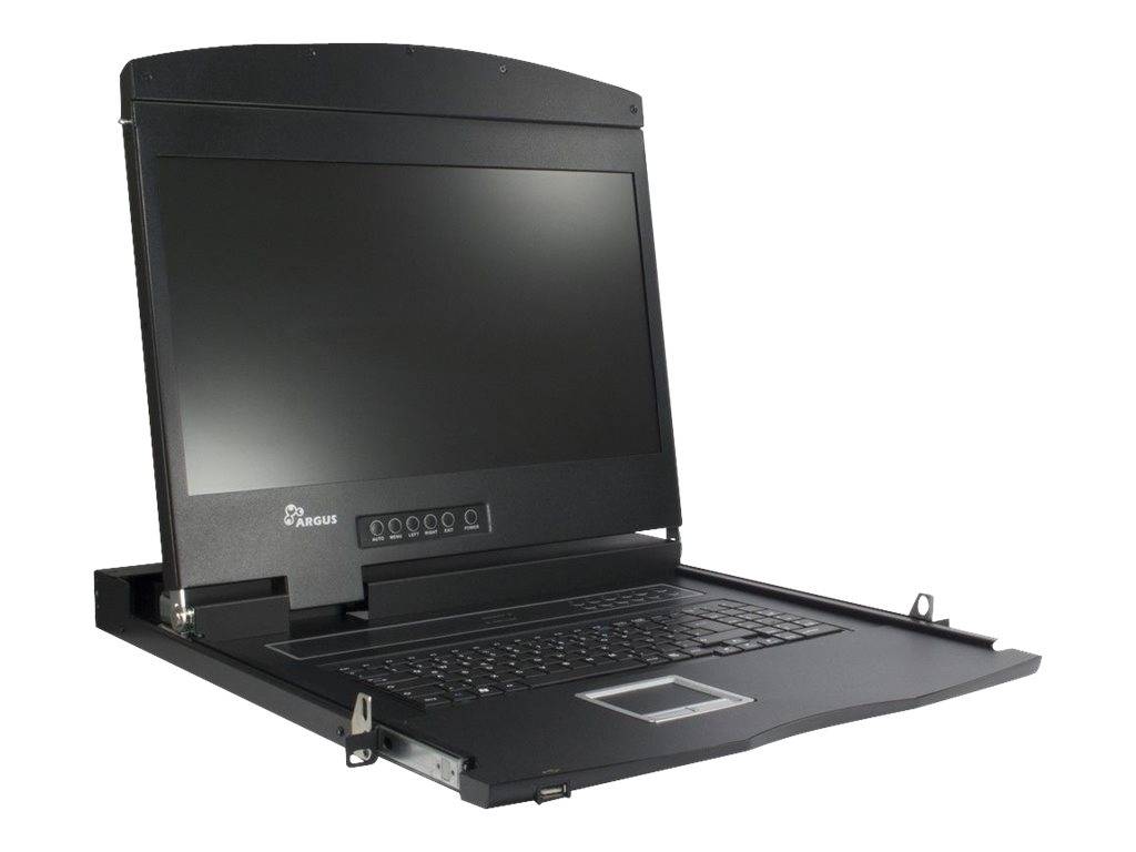 Inter-Tech Argus AS-9104 ULS - KVM-Konsole mit KVM-Switch - 4 Anschlüsse - PS/2,-0