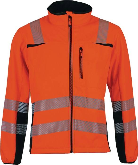 Warnschutz-Softshelljacke Prevent® Trendline Gr.L orange/schwarz