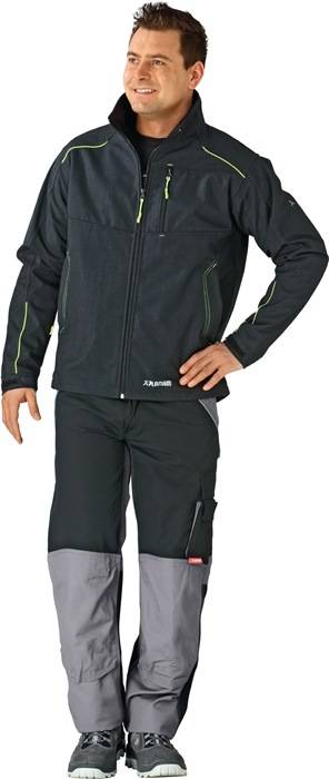 Planam Softshelljacke Outdoor Neon Gr. L grau/grün