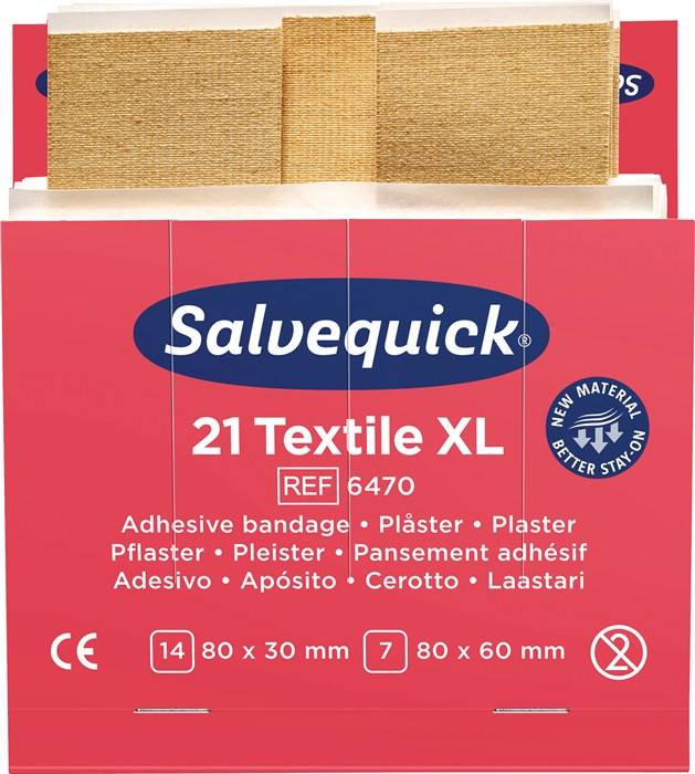 Pflasterstrips Salvequick Textilpflaster ext.gr.6Nachfüllpack je 21St.SALVEQUICK