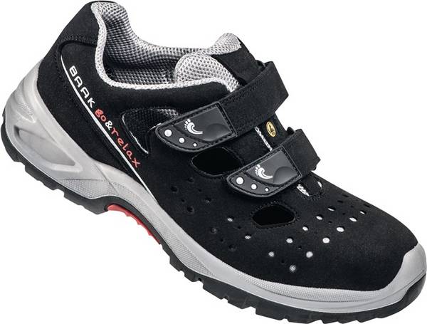 Sicherheitssandale Hardy Gr.45 schwarz/grau Mikrofaser S1P SRC ESD EN 20345 Baak