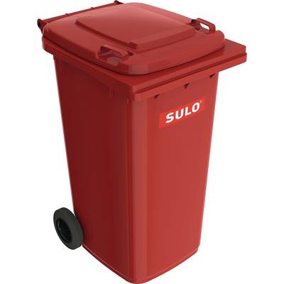 Müllgroßbehälter 240l HDPE rot fahrbar,n.EN 840 SULO