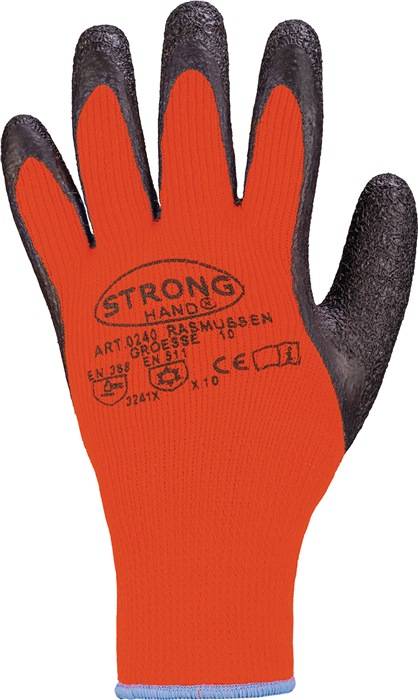 Kälteschutzhandschuhe Rasmussen Gr.10 orange/schwarz EN 388,EN 511 PSA II-0