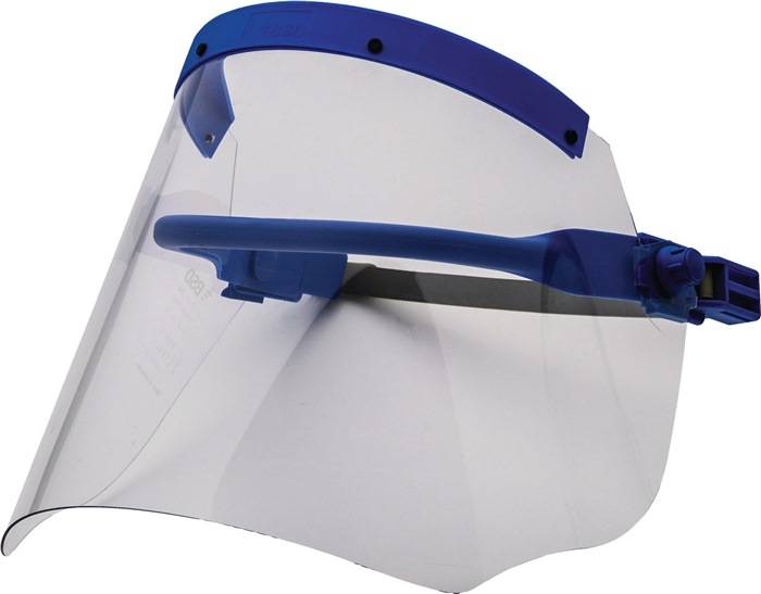 Elektrikerschutzschild glasklar,m.Helmhalterung 500x250mm-0