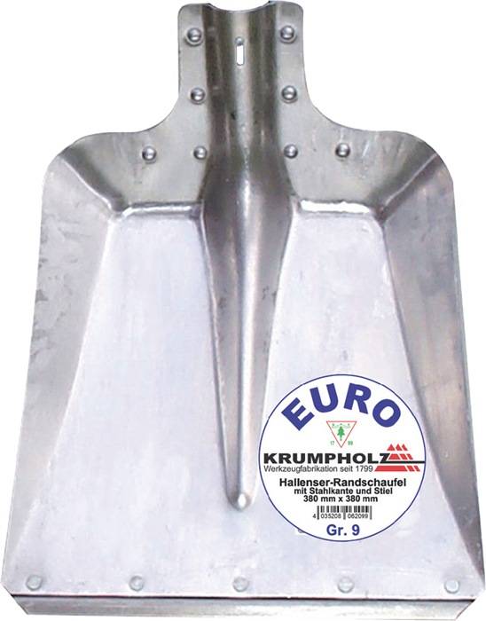 Hallenser Randschaufel FAVORIT Gr.9 380x380mm Aluminiumblech KRUMPHOLZ-0