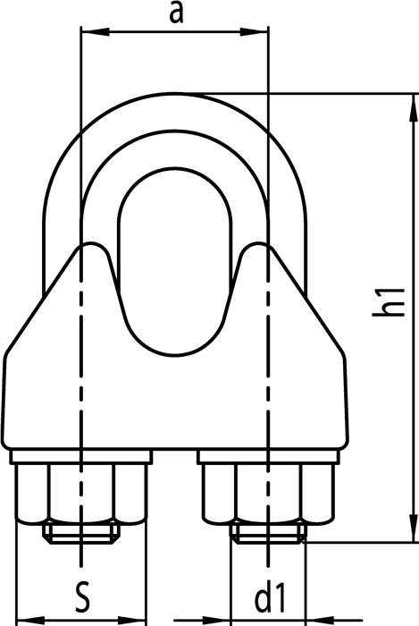 Sicherheitsdrahtseilklemme DIN 1142-EN 13411-5 Gew.M6 Nenn-Gr.6,5mm verz.-2