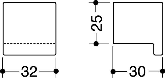 Möbelknopf 547.32B4 Ku.99 reinweiß ma HEWI-2