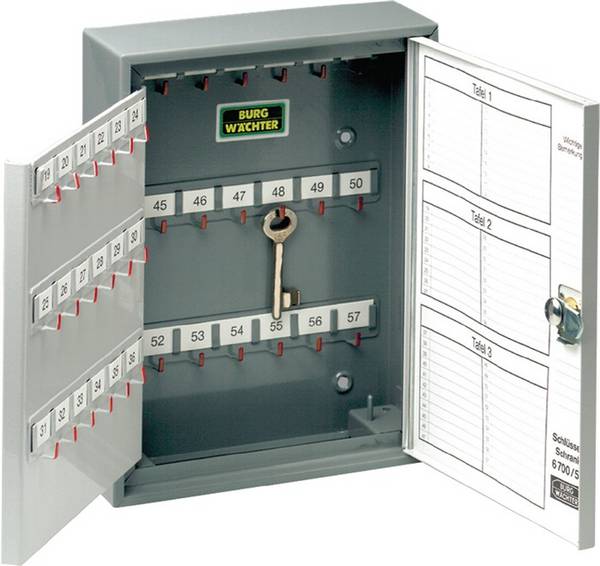 Schlüsselschrank 6700 H380xB285xT105mm2-türig vorg.f.HZ Anz.Hak.108