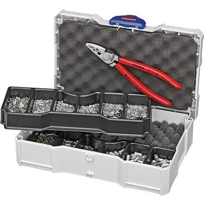 Knipex 97 90 05 97 90 05 Crimpzange Aderendhülsen 0.25 bis 16 mm² Inkl. TANOS MINI-systainer, Inkl. Aderendhülsensortim