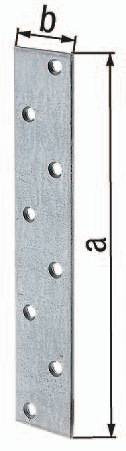 Flachverb. L.170mm B.30mm S.3mm STA sendzimirverzinkt Anz. Löcher 8 GAH-0