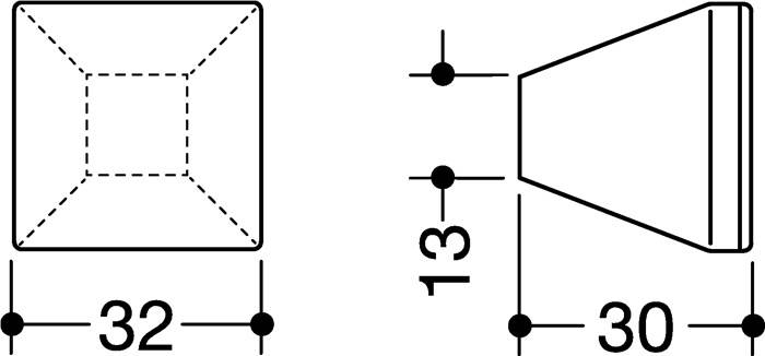 Möbelknopf 547.32B1 Ku.99 reinweiß ma HEWI-2