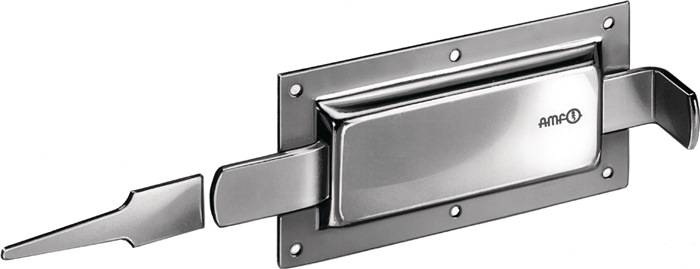 Ladenriegel 416 L.136mm B.59mm STA verz.u.gelb passiviert gepresst AMF-0