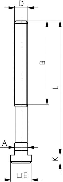 T-Nutenschraube DIN 787 T-Nut 12mm M12 L.63mm Güte 12.9 AMF-2