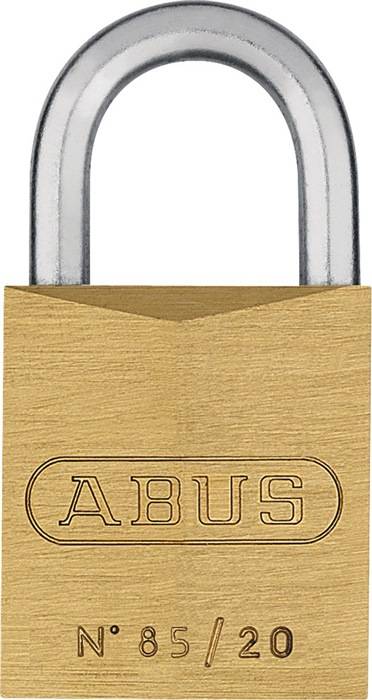 Zylindervorhangschloss 85/20 gl Schlosskörper-B.21mm MS gl.0393 ABUS-0