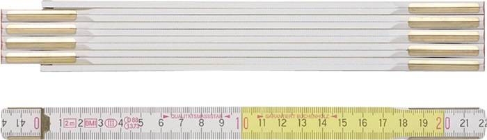 BMI Gliedermaßstab 9042 Länge 2 m Breite 16 mm mm/cm EG III Buche weiß 