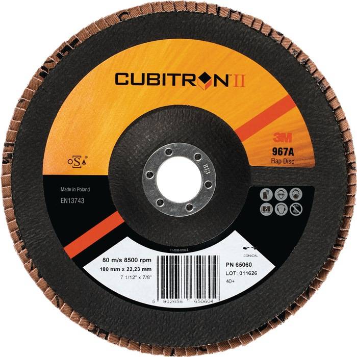 Fächerscheibe Cubitron? II 967A D.125mm K.60+ kon.INOX CO 3M-0