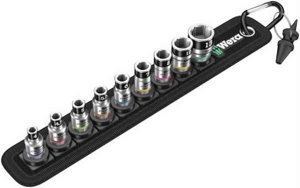 Steckschlüsselsatz Belt 1 10-tlg.1/4 Zoll 4-13mm f.a6-KT.-Schr.WERA
