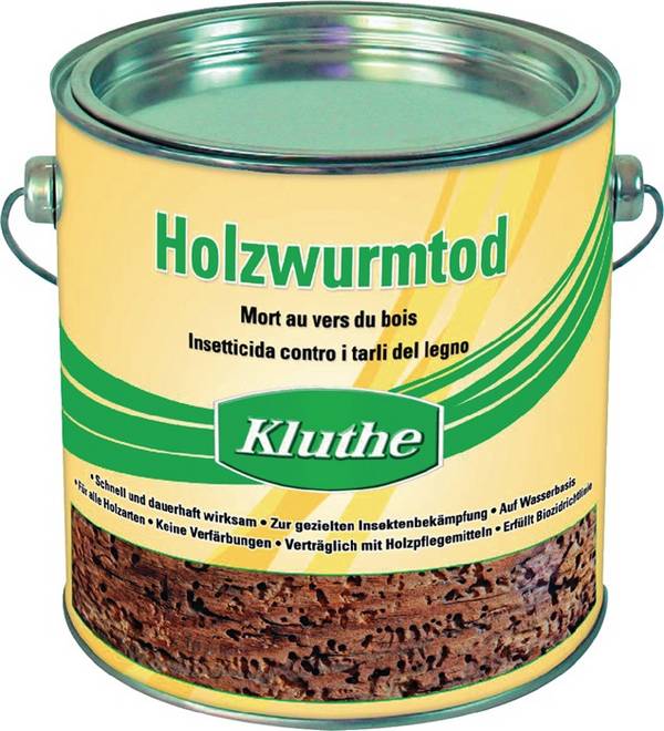 Holzschutzmittel Holzwurmtod farblos 2,5l Dose KLUTHE