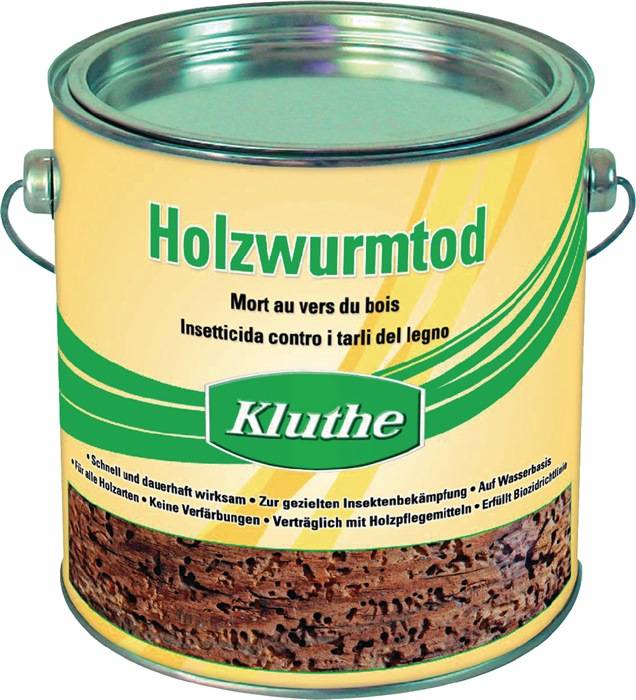 Holzschutzmittel Holzwurmtod farblos 0,75l Dose KLUTHE-0