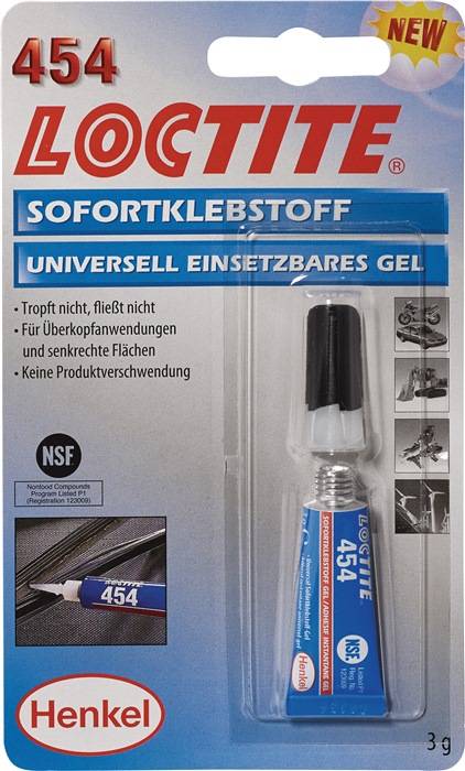 Sofortklebstoff 454 3g NSF P1 farblos Tube LOCTITE-3