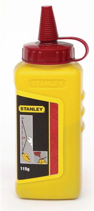 Schlagschnurkreide 115g rot wasserfest,schwer löslich Ku.-Flasche STANLEY-0