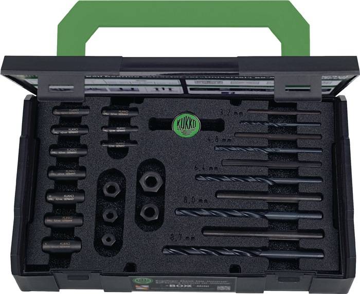 Schraubenausdrehersatz 49-U-B M 5-M 16 25-tlg.inkl.passende HSS Bohrer KUKKO-0