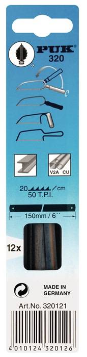 Metallsägeblatt 320 L.150mm ZpZ 50 1-s.12 St./Karte PUK-0