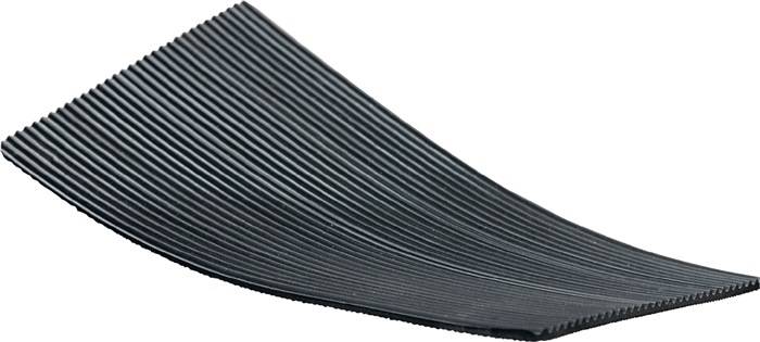 Gummifeinriefenmatte B.1m L.10m D.3mm schwarz NR/SBR m.Gewebeeinlage Rl.-0