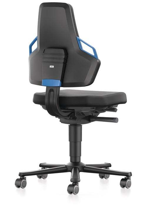 Arbeitsdrehstuhl Nexxit Rl.Grifffarbe blau Skintecpolster-4