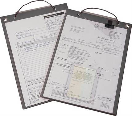 Auftragstasche m.Klettverschluss u.2 Fächer DIN A4 anthrazitgrau VE=10 St.