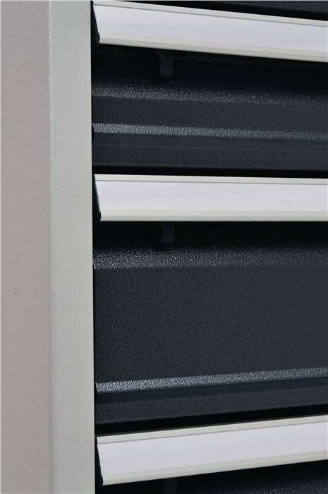 Schubladenschrank H1019xB705xT736mm lichtgrau/grau 6 Schubl.Voll.Bedrunka-5