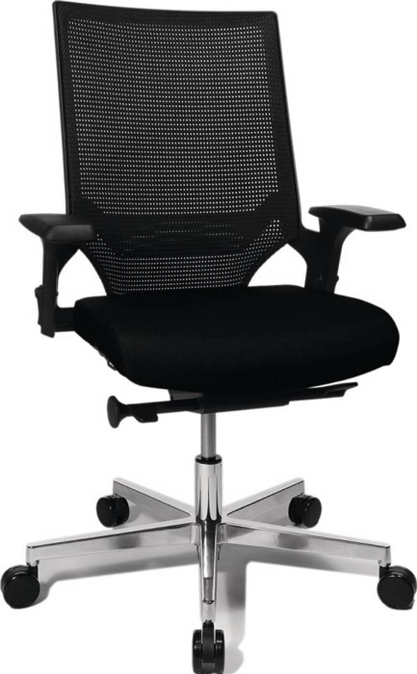Bürodrehstuhl Punktsynchr.-T.schwarz/schwarz 450-550mm