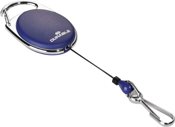 Ausweishalter m.Federhaken Band-L.800mm blau DURABLE-0