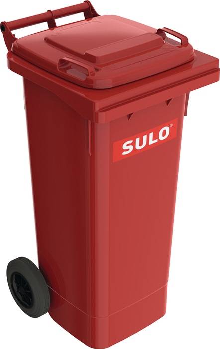 Müllgroßbehälter 80l HDPE rot fahrbar,n.EN 840 SULO-0