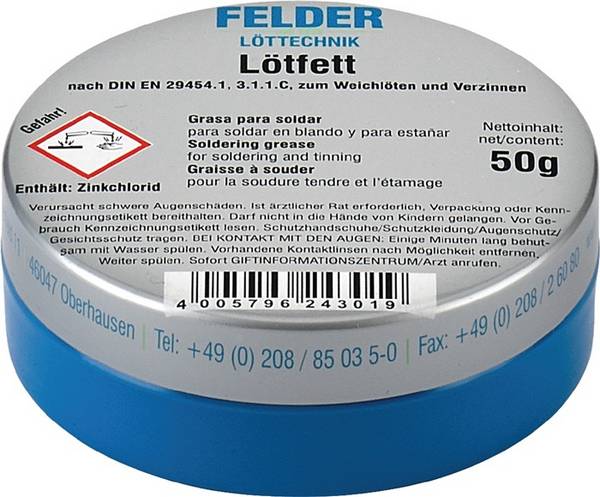 Lötfett 50g z.Weichlöten FELDER